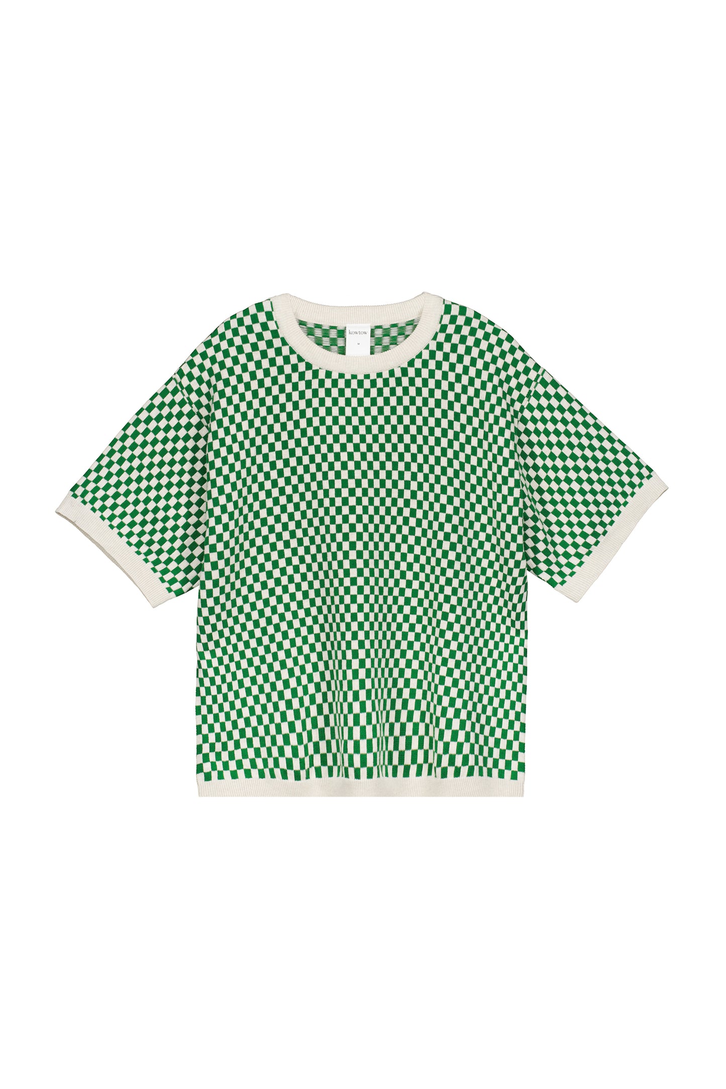 Checkerboard Knit Tee