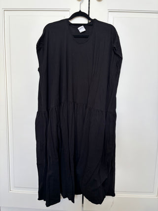 kowtow long sleeve gather dress Kowtow | Buy Building Block Gather Dress - dark green online
