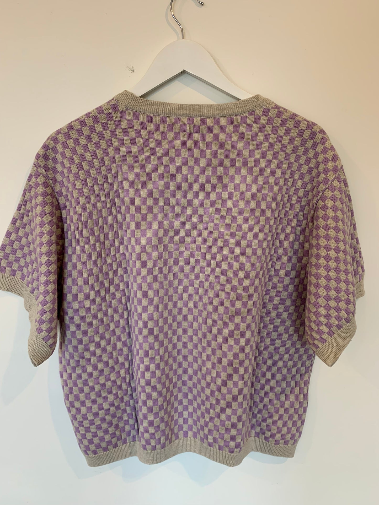 Checkerboard Knit Tee