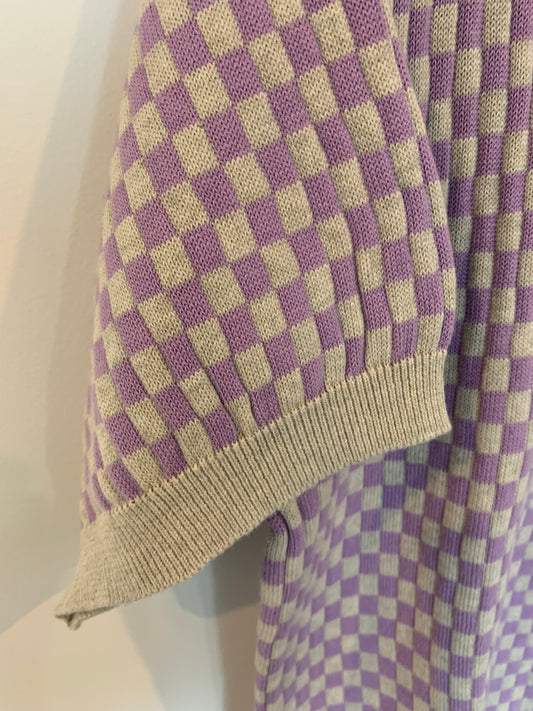 Checkerboard Knit Tee