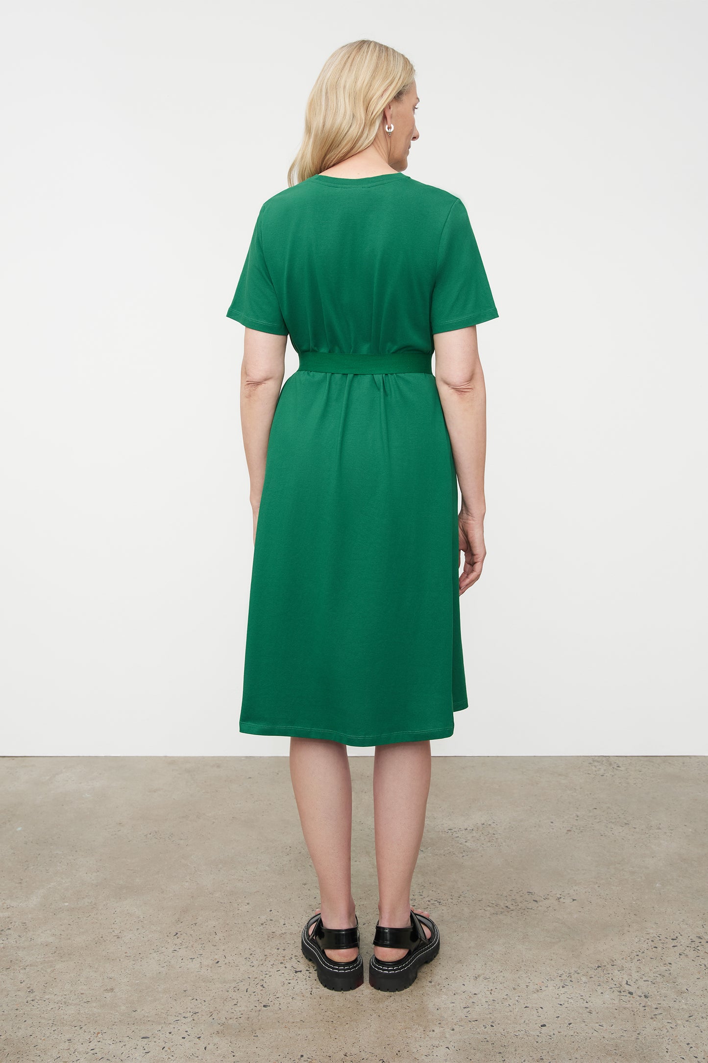 Classic A-Line Tee Dress - Evergreen | A-Line Style | Kowtow