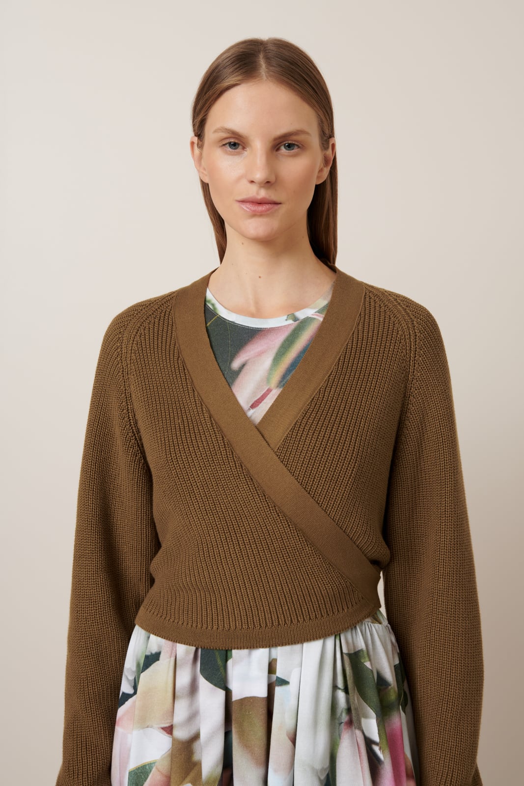 Shop Composure Cardigan Dark Spice Kowtow Clothing Kowtow