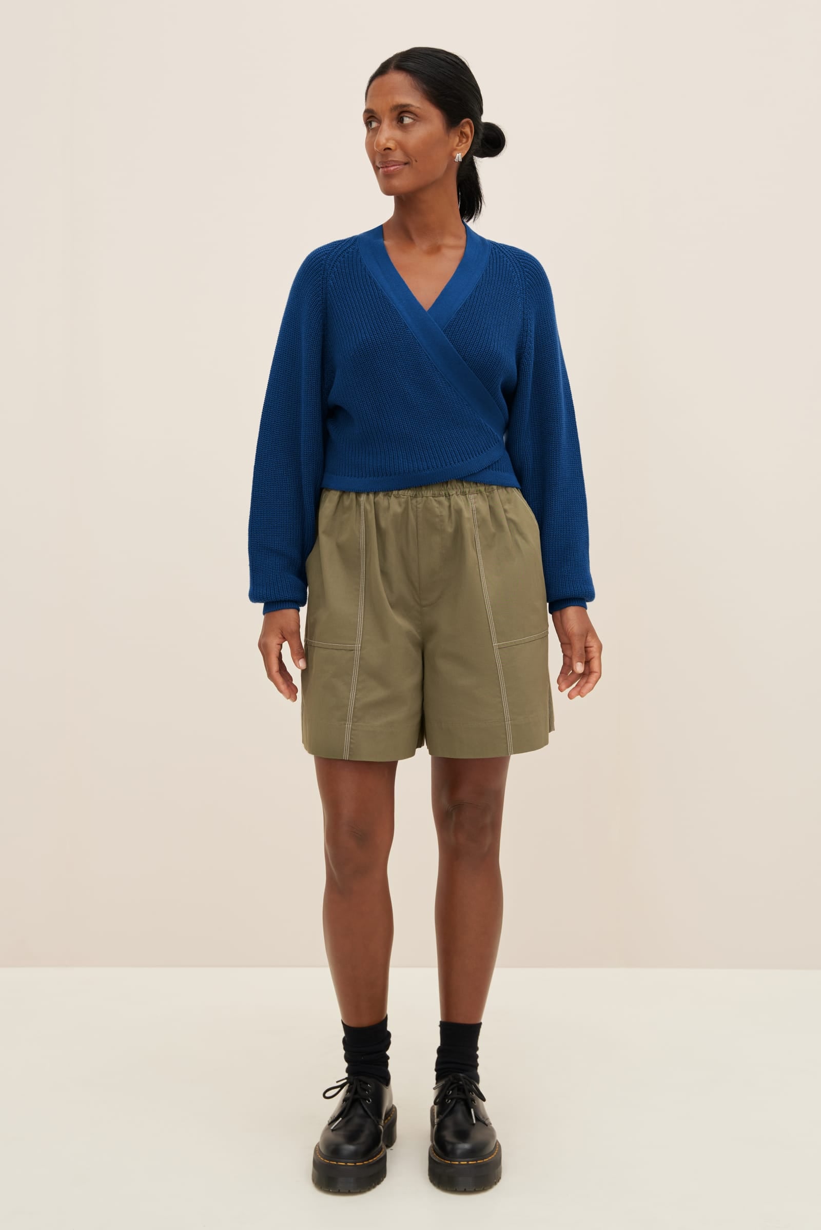 Shop Composure Cardigan Primary Blue Kowtow Clothing Kowtow