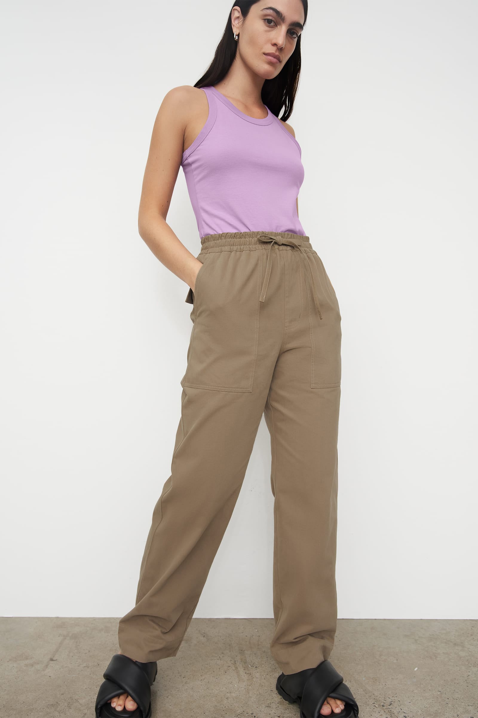 ZIPPERED CARGO PANTS ZW COLLECTION - Gray | ZARA United States