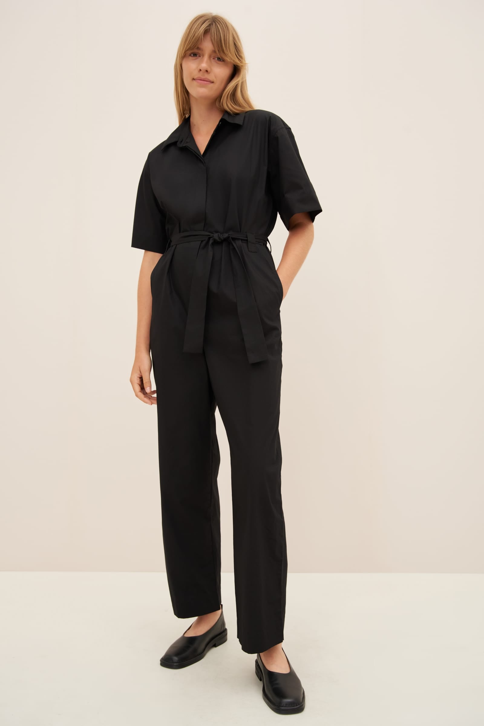 Black jumpsuit women's clothing on sale