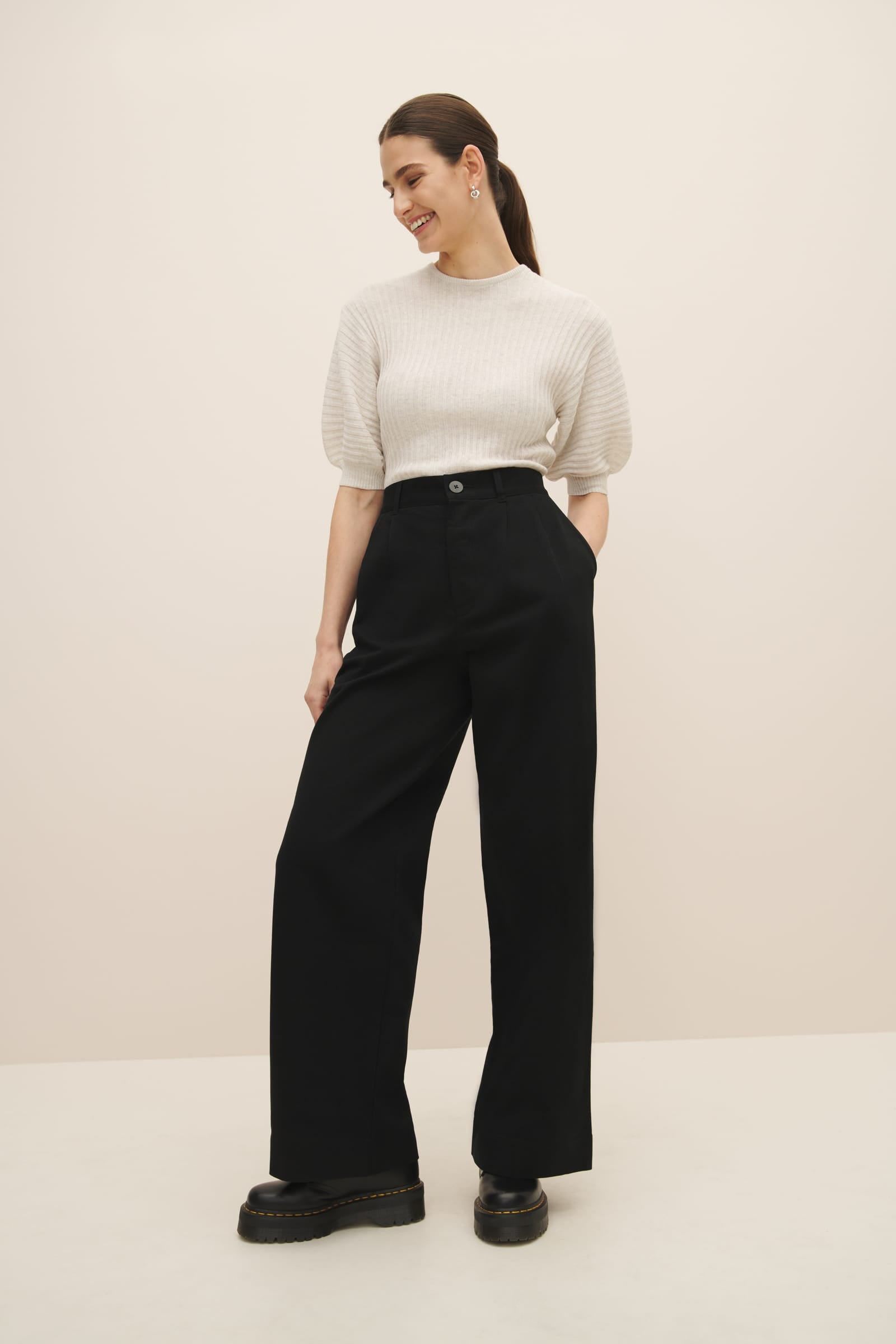 Kowtow wide outlet leg pants