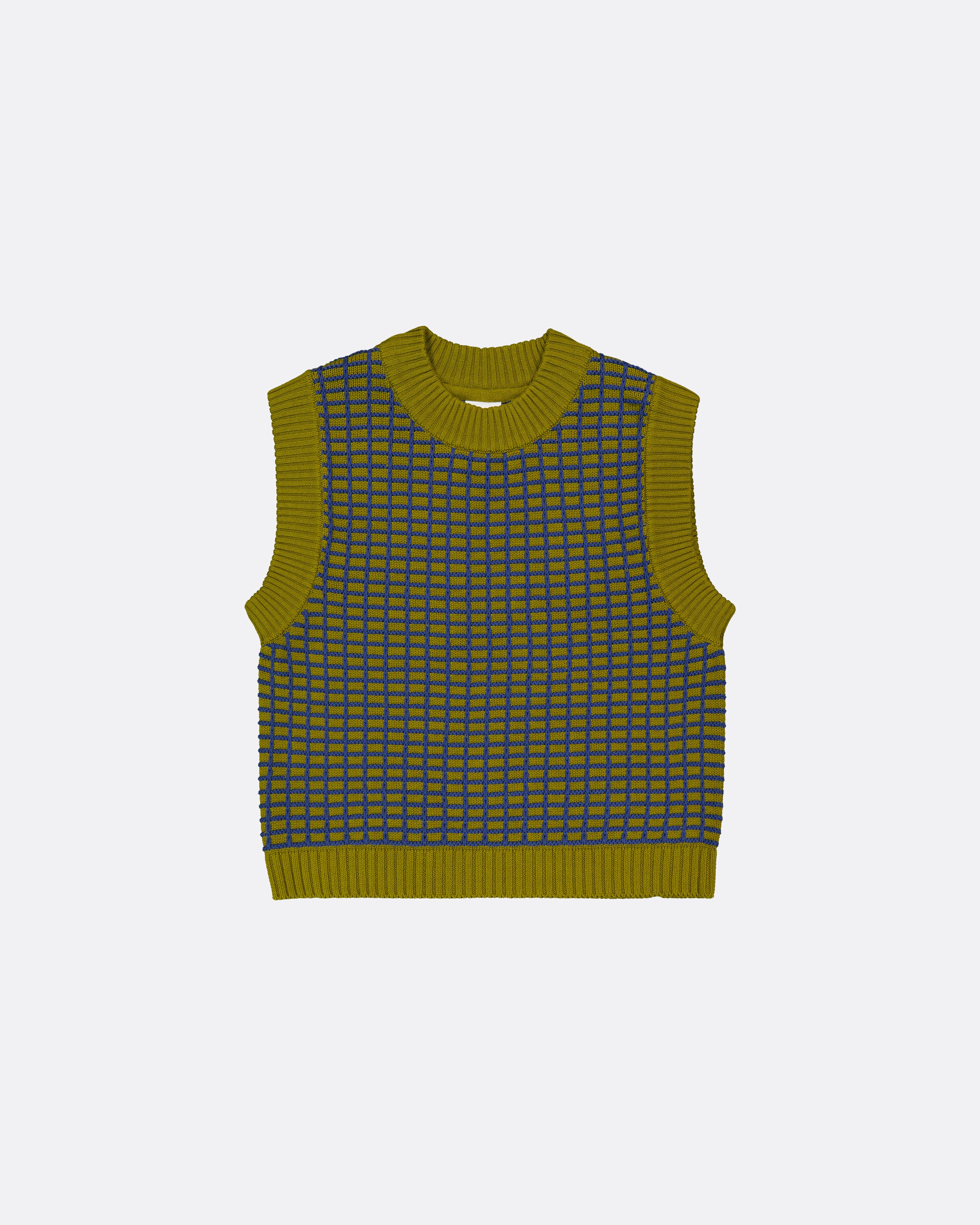 Shop Grid Vest - Field | Kowtow Clothing | Kowtow