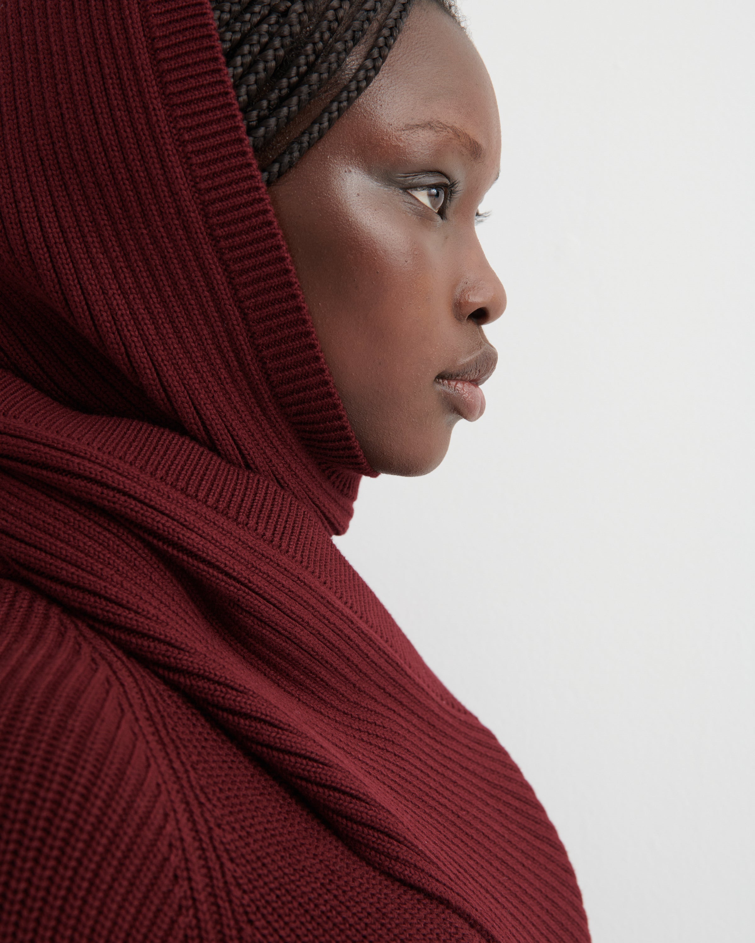 Shop Hood Scarf - Maroon | Kowtow Clothing | Kowtow