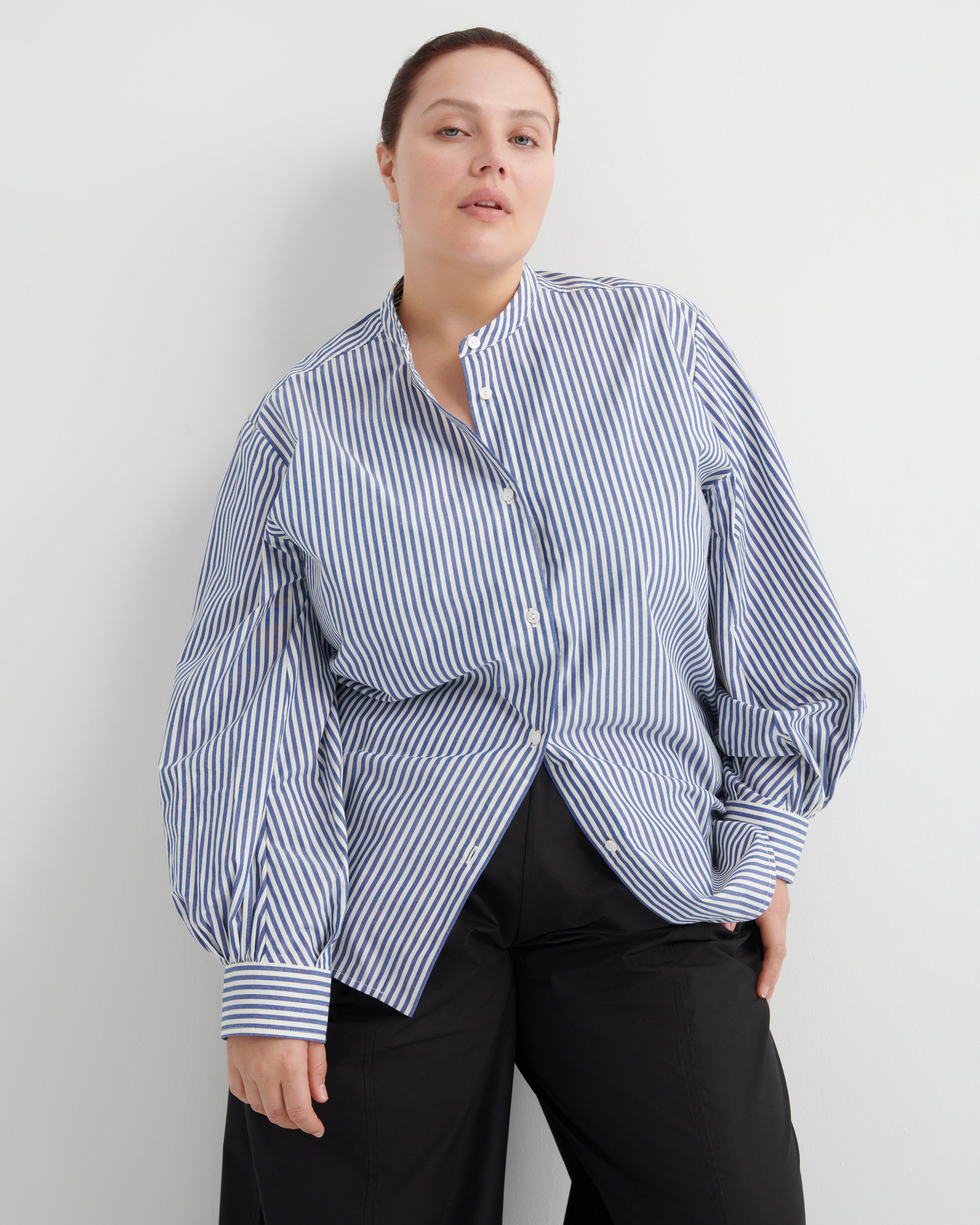 Shop Impression Shirt - Workwear Stripe | Kowtow Clothing | Kowtow