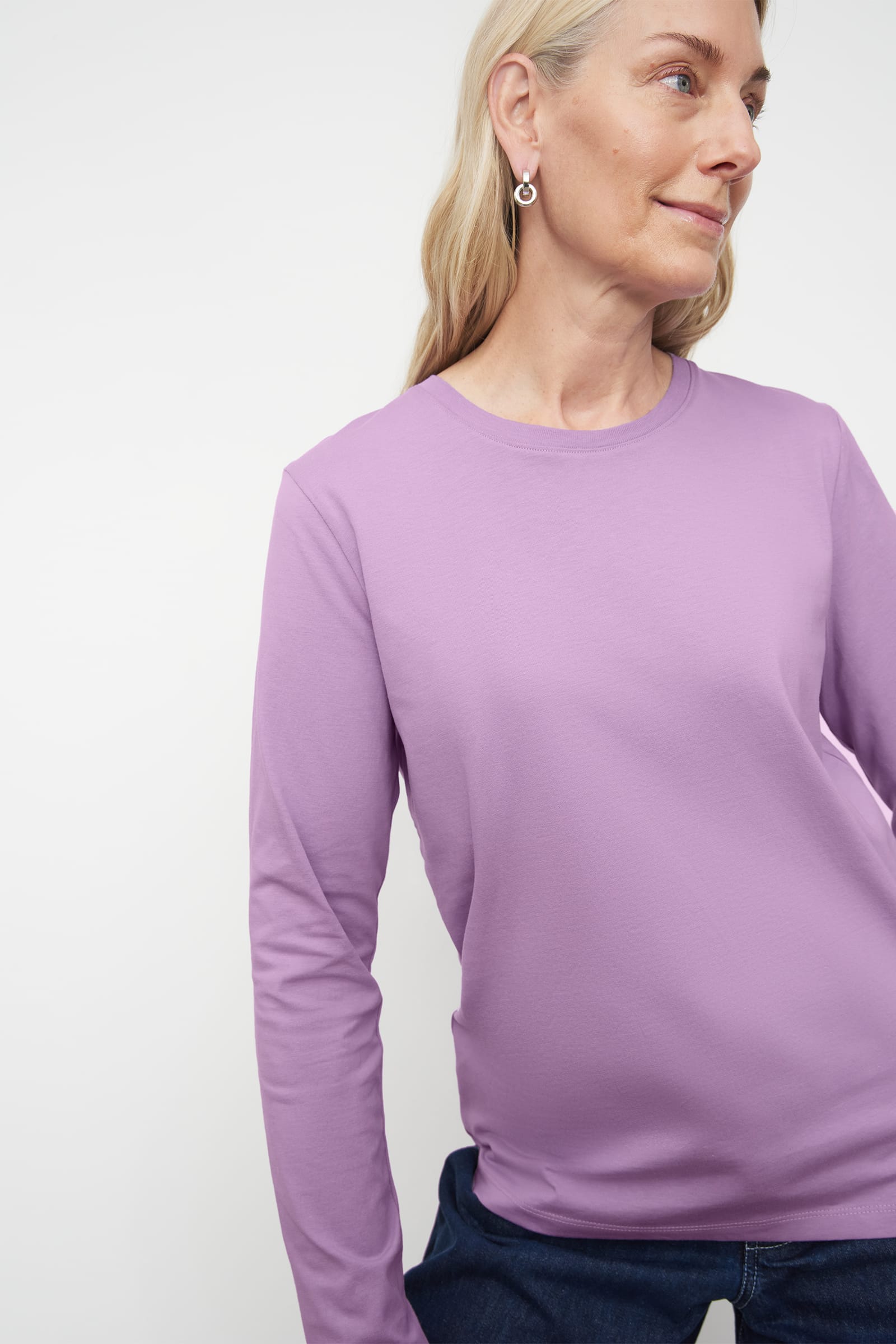 Shop Long Sleeve Top Lavender Kowtow Clothing Kowtow