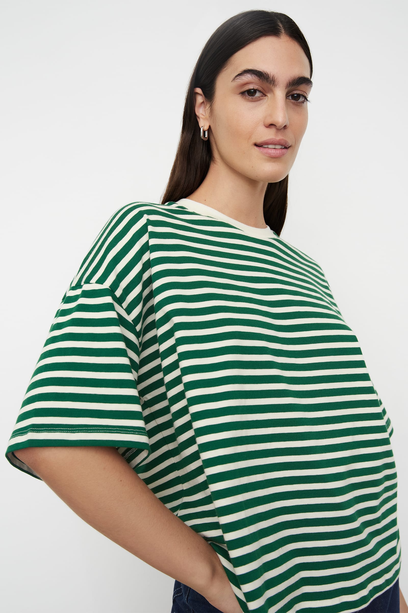 oversized striped tee