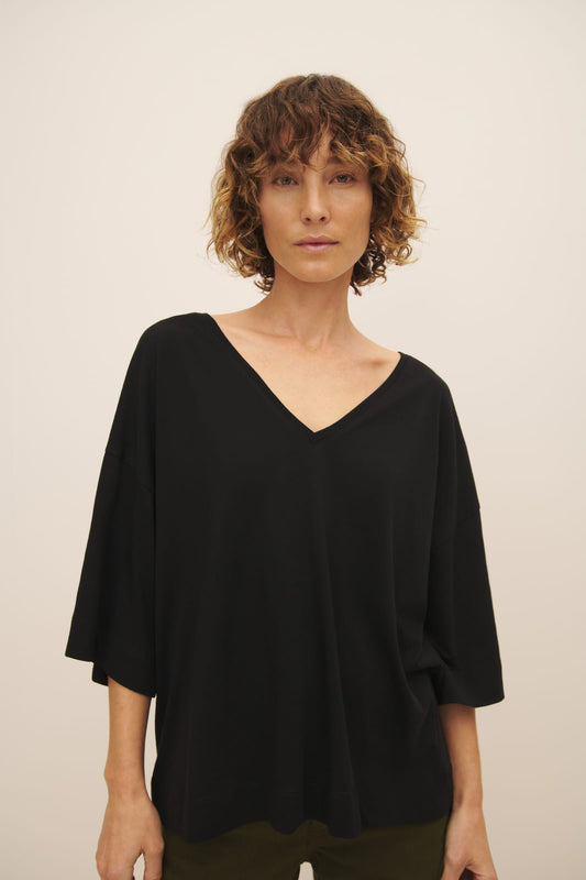 Oversized V Neck Top