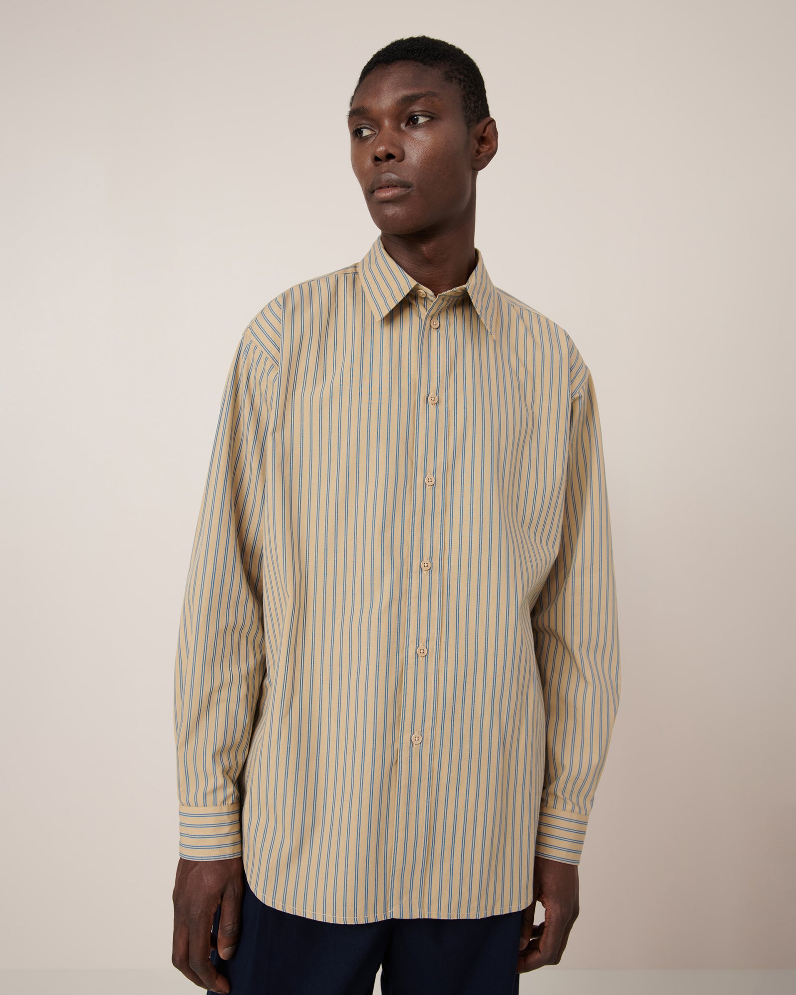 Shop Ralph Shirt - Double Pinstripe | Kowtow Clothing | Kowtow