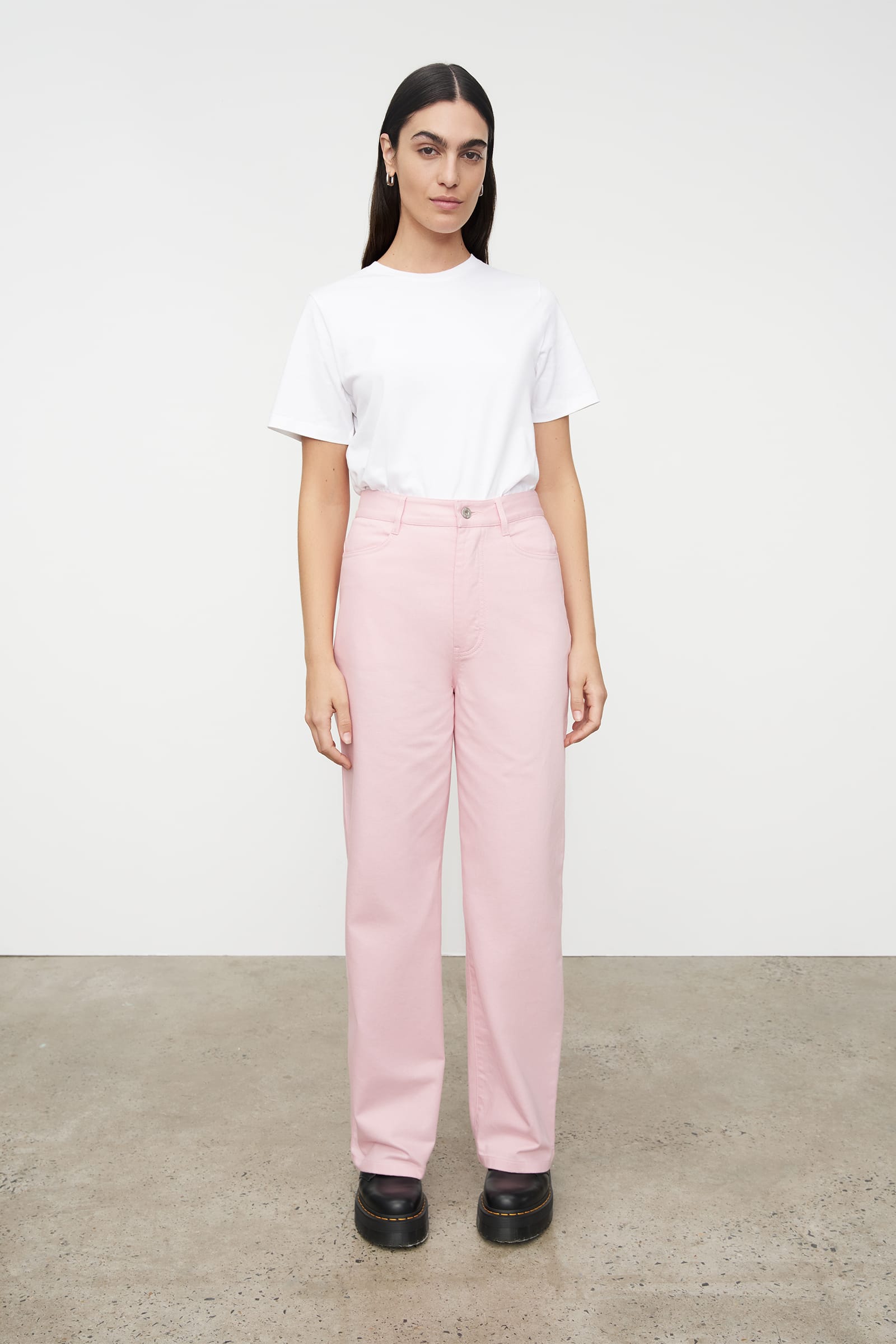 Paper Heart Pink Denim Pants – BouChic
