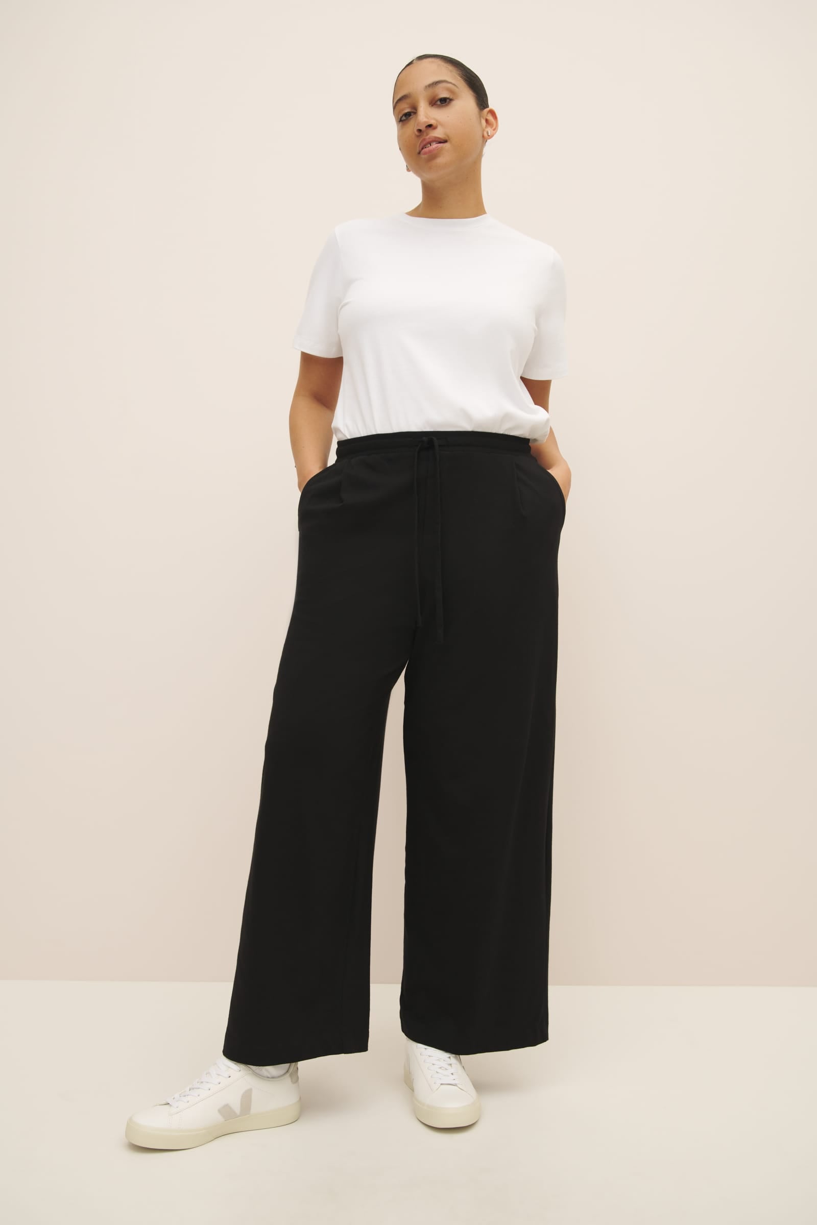 Cecil Loose Fit Jersey Trousers - black (10001) - S/30