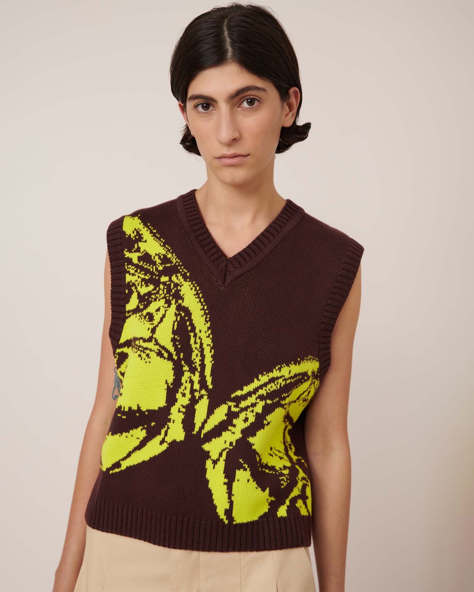 Shop Wingspan Vest - Mahogany | Kowtow Clothing | Kowtow