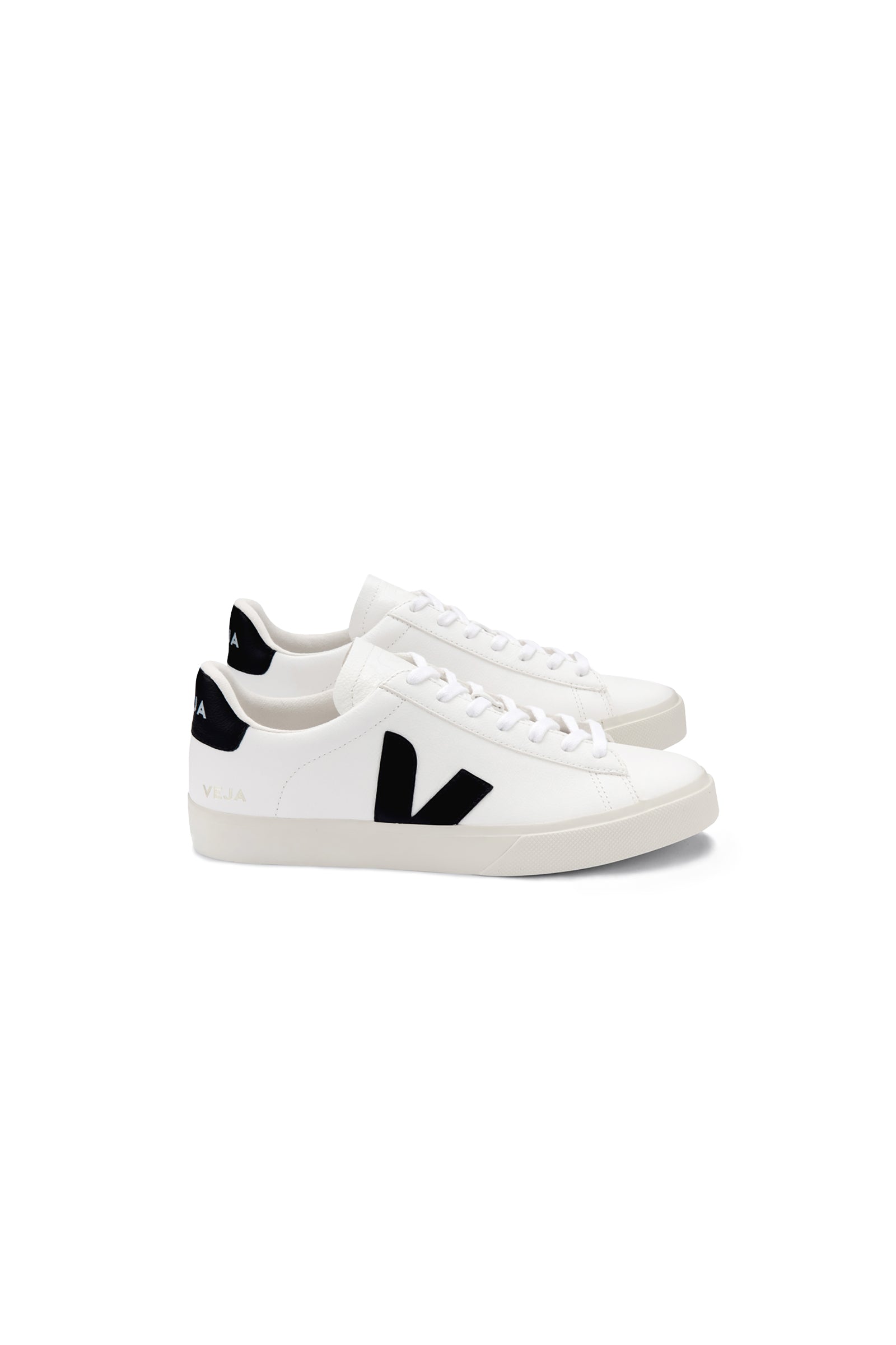 Shop Campo Chromefree Leather Extra White Black Veja Kowtow Clothing Kowtow